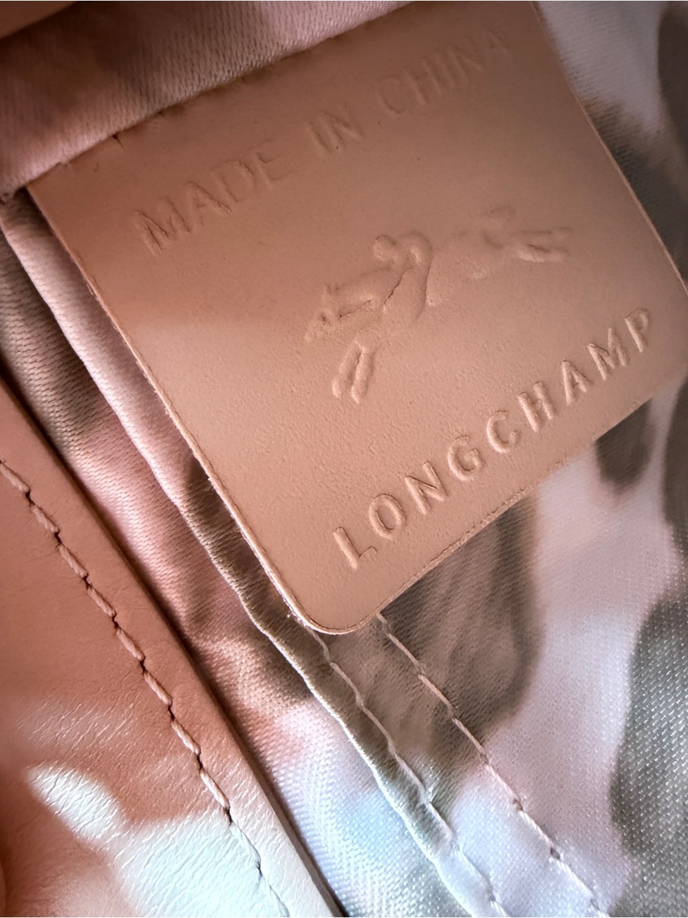 Longchamp Amazone Small Leather Crossbody Bag - Powder Pink - Picture 14 of 15